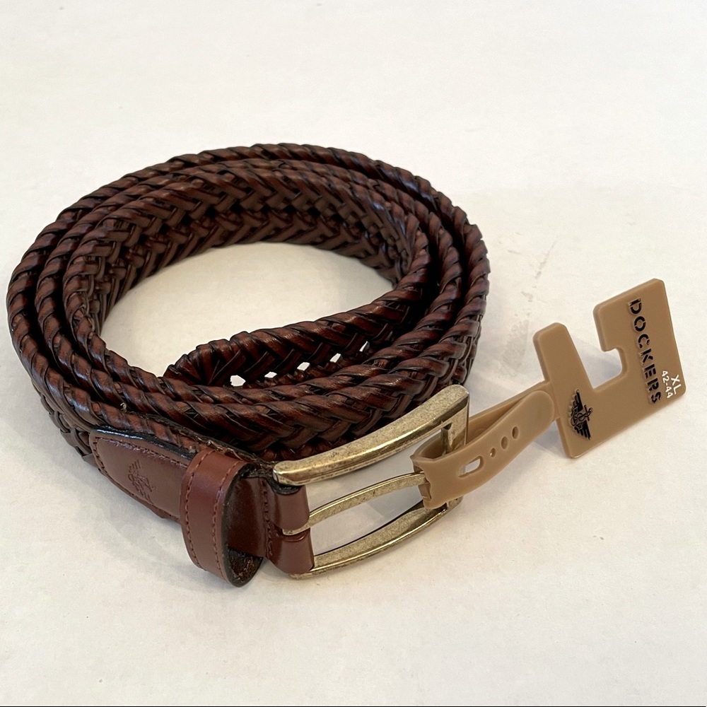 Dockers leather woven belt